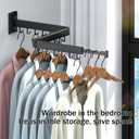 Clothes Drying Rack,Drying Rack Clothing,Luandry Drying Rack,Clothes Hanger Rack,Wall Mounted Luandry Rack,Folding Retractable,Frosted Stone Black Classic,ms-01