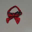 ADOGGYGO Christmas Dog Collar with Bow, Adjustable Cotton Red Green Plaid Bowtie Dog Christmas Collars for Small Medium Large Dogs Pets (Small, Xmas)