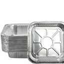 Non-Stick Disposable Air Fryer Aluminum Foil Liners Square 50PCS, Oil-Proof Aluminum Foil Tin Box Also for Steamer Basket Instant Pot Oven & Grill (7 * 7 Inch-Square)