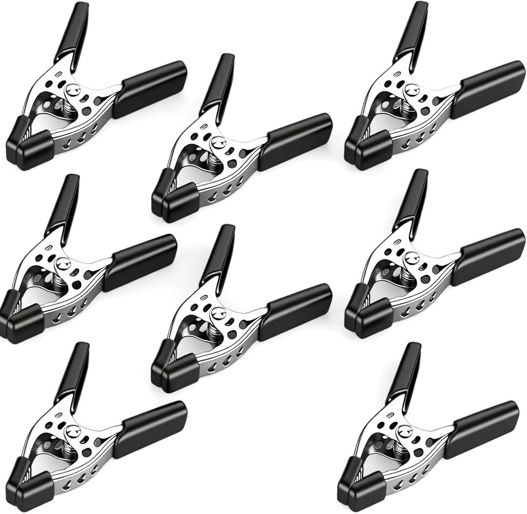 HORUSDY 8-Piece 4" inch Spring Clamp, Heavy Duty Spring Metal Spring Clamps, 1.5"-inch Jaw opening , Black 