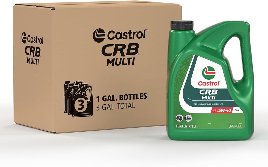 Castrol CRB Multi SAE 15W-40 CK-4, 1 Gallon, Pack of 3