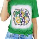 Womens Carnival T-Shirt Graphic Short Sleeves Tee Tops (Small, Green)