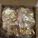 Urban Deco 16 Pieces Table Card Holder Place Card Holders 1.7 inches Gold Steel Card Holders for Photos, Food Signs, Memo Notes, Weddings, Restaurants, Birthdays. (Gold)