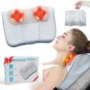 AISZG Neck Back Massager for Pain Relief,Gifts for Women Men Mom Dad - Shiatsu Back and Neck Massager with Heat,Deep Tissue Kneading Electric Pillow