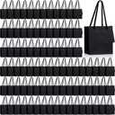 Yeaqee 150 Pcs Mini Gift Bags Bulk 4 x 2.75 x 4.5 Inches with Tags Black Gift Bags with Handles Wedding Favor Bags for Baby Shower Birthday Shopping Holiday Party