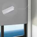 Graywind Adjustable Light Blockers 100% Blackout Blocking Strips U-Shaped for Window Roller Shades Block Light Along The Sides of Blackout Blinds(White,51.2-98",2pcs)