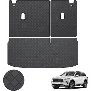 Cargo Mat & Backrest Mat Fit for 2022-2026 Infiniti QX60 - Leather Trunk Liner Back Seat Cover Protector - All Weather Protection PU Leather Cargo Liner and Backrest Mat QX60 Accessories