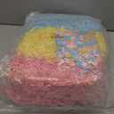 Knitgrip 2lb Easter Grass Crinkle Cut Paper Filler with Bunny Egg Happy Easter Confetti Shred Basket Filler Stuffers Iridescent Raffia Grass for Bunny Gift Box Packaging Wrapping Decoration (Blue Yellow Pink)