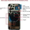 OEM Rear Back Glass Replacement for iPhone 15 6.1-inches with Reparing Tool Kit and All Necessary Parts (Blue)