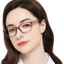 MARE AZZURO Lightweight Reading Glasses Women Retro Rectangle Readers 1.0 1.25 1.5 1.75 2.0 2.25 2.5 2.75 3.0 3.5 4.0 5.0 6.0 (Leopard)