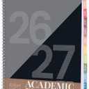 Rileys Academic Planner 2026-2027, Daily, Weekly & Monthly Planner, July 2026 - June 2027, Student Notes Pages, Twin-Wire Binding, Weekly Agenda for School & Work (8.5 x 11-Inches, Geographic, Black)