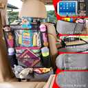 Helteko Backseat Car Organizer, Kick Mats Back Seat Protector with Touch Screen Tablet Holder, Organizer for Kids, Travel Accessories, Mat 9 Storage Pockets 2 Pack