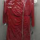 R&M Richards Women's Glimmer Asymmetry Dress, Red.14