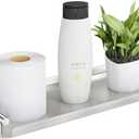 Toilet Paper Basket, Stainless Steel Toilet Tank Tray with Handle Toilet Paper Basket Storage for Toilet Tank, Bathroom, Kitchen Counter (Brush Nickel)