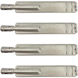 Fenluqi 4Set Heavy Duty Cast Stainless Steel Grill Burners for Bull, Grill Replacement Parts for Bull, Blaze, Cal Flame, Grilljob, Aussie, Char Broil, Turbo, Thermos, Nexgrill, etc.