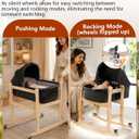 Movable Rocking Wooden Bassinet Stand