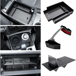3PCS Center Console Organizer Compatible with Toyota 4Runner 2024 2023 2022 2021 2020 2019-2010 Glove Box Organizer Gear Shift Tray Armrest Storage Box 5th Gen 4 Runner Accessories