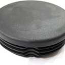 2 3/8 Inch (Approx. 60mm) Round Plastic End Cap (for Hole Size from 2 1/8 to 2 9/32, Including 2 1/4 inches, 54mm - 58mm), Cover for Fence Post, Furniture Finishing Plug (Black, 2)