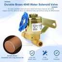 Humidifier Solenoid Valve 24V 4040 fit for Aprilaire 600 550 400 500 700 560 600M 700M 768 760A 568 560A Brass 24V Humidifier Water Solenoid Valve 4040 prime&swift
