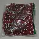 Dokotoo Women's Casual V Neck Alicia Floral Print Smocked Long Sleeve Chiffon Blouses Bohemian Top Shirts (Large, Biking Red)