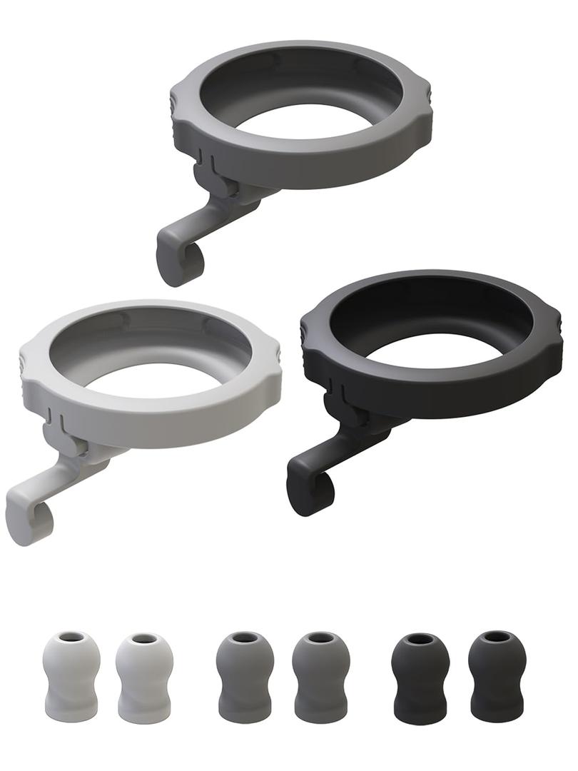 3 Pack Silicone Protective Cover and 6 Pack Ear Tips Replacement Accessories for EKO CORE 500 Digital Stethoscope, Dustproof Plug Design Prevents Dust from Entering The Device's Interface (Black) (Dark color series)