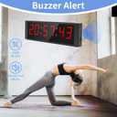 Large Stopwatch with Start/Stop Button, LED Digital Timer with Remote, Countdown Clock with Buzzer, Gym Clock for Home Gym, Interval Timer for Workout