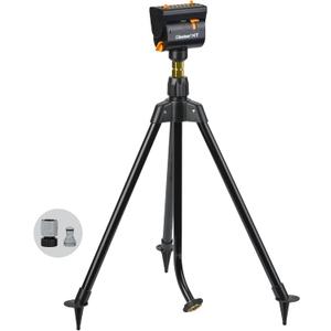 Melnor 65178AMZ MiniMax Turbo Oscillating Sprinkler on Tripod, 4000 sq. ft., 4-Way Adjustable, Quick Connect Bundle, Black, Yellow