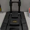 Folding Hand Truck 500lbs, Portable Heavy Duty Dolly Cart, 6 Wheels Collapsible Luggage Cart with 2 Elastic Ropes - Compact Trolley Cart for Easy Moving - Ideal Hand Cart for Travel and More (17, Black)