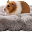 Guinea Pig Bed Faux Fur Rabbit Bed Bunny Beds Plush Hamster Bedding Mats Soft & Warm for Indoor Small Animal Bed (Chinchilla Hedgehog Ferret) Grey 10111 Inch