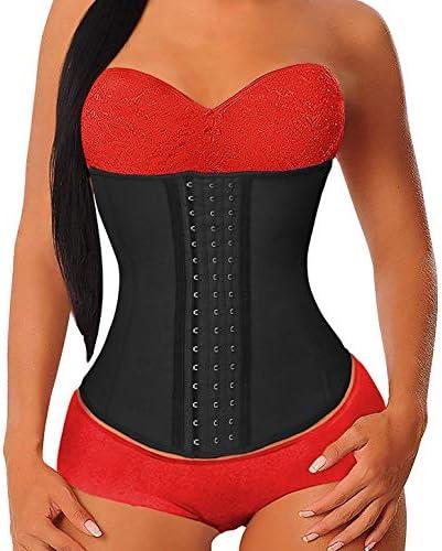 YIANNA Women's Underbust Latex Sport Girdle Waist Trainer Corsets Hourglass Body Shaper L
