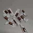 GISUREM 10ml Glass Bottle,Sterile Transparent Vial,Seals Empty Vials, Lab Sample Vial, Empty Vials with Self Healing Injection Port,with Flip Off Aluminum Cap (Tan transparent Borosilicate Glass B)