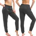 Walifrey Womens Joggers with Pockets, Drawstring Sweatpants Women for Lounging Jogging Workout and Gym (Gray, L)