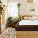 Biscaynebay Decorative Box Spring Cover King & Cal King Size, Brown Luxurious Jersey Knitting Stretchy Wrap Around 4 Sides Bed Skirt for Home/Hotels, Easy Fit Wrinkle & Fade Free Machine Washable