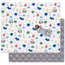 VIVIDVIBEBEARPAS Premium Foam Baby Play Mat 79'' X71'',Thick One-Piece Crawling Mat,Odorless Floor Mat,Non-Slip Cushioned Playmat for Infants,Babies,Toddlers. Machine Washable Easy Care. (Animals)