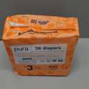 Pura Size 3 Eco-Friendly Diapers (9-20 lbs) Totally Chlorine Free (TCF) Hypoallergenic, Soft Organic Cotton, Sustainable, up to 12 Hours Leak Protection, Allergy UK, 1 Pack of 26 Diapers