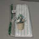 CUANFDDSF Blue Christmas Coastal Beach Kitchen Towels Set of 2, Preppy Beach Seashell Striped Decoration Tea Towel Kitchen Hand Towels for Bathroom, Preppy Christmas Bathroom Decor, 16x24 Inch