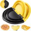 2 x 3-in-1 Tortilla Sealer - Adjustable Size For 6"-8-10" Crust,Detachable Tortilla Sealer Leak-proof Shark Tooth Design Dishwasher Safe, Suitable for Burritos,Dumplings,Pancakes (Yellow) (Yellow)