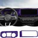 RT-TCZ Dashboard Cover Navigation GPS Trim Cover Decoration Interior Accessories Compatible with Jeep Wrangler JL JLU & Gladiator JT 2024+,Purple