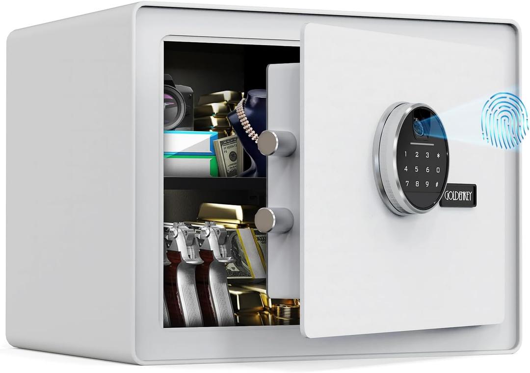 Goldenkey 1.6 Cu.Ft Luxury Fingerprint Safe, Biometric Jewelry Safe Box