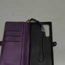 Defencase Compatible with Samsung Galaxy S22 Ultra Case Wallet with RFID Blocking Card Holder for Women Men, PU Leather Magnetic Snap Flip Zipper Strap Phone Case Fit for Galaxy S22 Ultra 5G, Purple