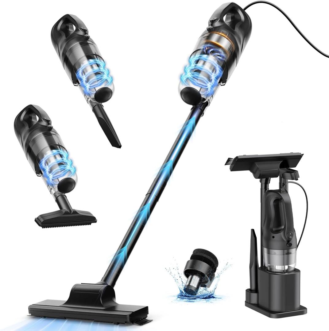 Corded Vacuum Cleaners 20Kpa Powerful Suction Ultra-Light Stick Vacuum for Hard Floor Pet Hair Vacuum