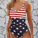 Modest One Piece Swimsuit Women Tummy Control 2026 Long Torso Slimming Bathing Suit Cute Floral Swim Suits (Blue, L)