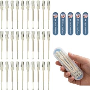 30PCS Manual Nose Hair Trimmer with Ear Picker for Women Men, Upgrade Double-Sided Nasal Hair Cutter 360 Rotating Nose Hair Razor Scissors Nostril Hair Remover Tools with Storage Box Grooming Kit