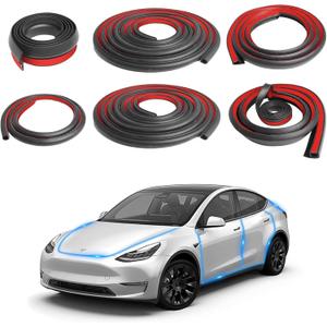 Storystore Car Door Seal Strip for Tesla Model Y, Window Seal Self Adhesive Soundproofing Weather Stripping Kit, Car Door Seal Strip Window Self Adhesive Soundproofing Weather Stripping Kit Rubber