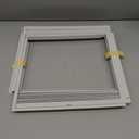 Window AC Side Panels with Frame Set,Air Conditioner Accordion Filler Curtain Replacement for Window AC Units,Fits Most 8,000 BTU Units,White,2 Pack