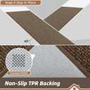 BEQHAUSE Hallway Runner Rugs 2x6, Hallway Rug Non-Slip Washable(Rolled-Up NO Creases), Runner Rug Absorbent Stain Resistant Hall Rug Carpet Runner, Entryway Rugs Floor Mat Laundry Room Rugs, Brown