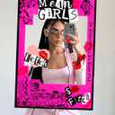 LaVenty Mean Girl Party Photo Booth Props Frame Mean Girl Party Decoration Y2k Birthday Party Decorations Hot Pink Girls Birthday Party Supplies