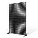 Metal Privacy Screen Outdoor Freestanding Fence Panel, 72" H × 47" W