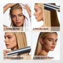 Hair Straightener 3 in 1 Wet to Dry High-Speed Airflow, Air Straightener Hair Dryer 2 Interchangeable Tool, No Heat Damage LCD Display Auto Shut-Off for All Hair Types