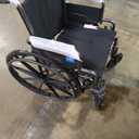 Medline Comfortable Folding Wheelchair with Swing-Back, Desk-Length Arms and Elevating Footrests, 18W x 16D Seat,